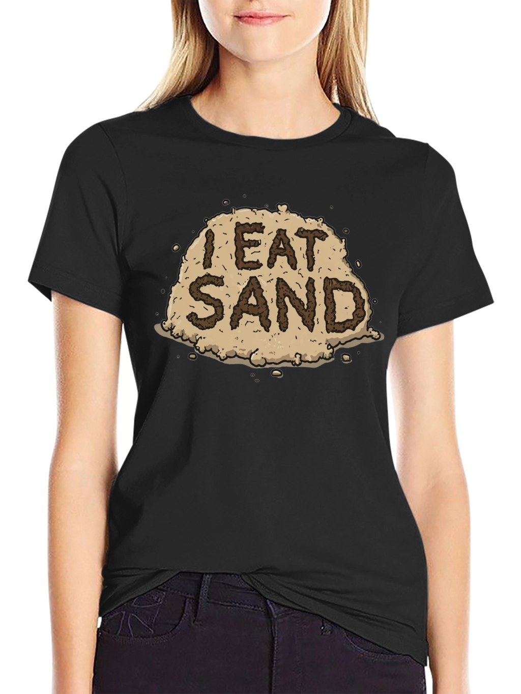 I Eat Sand Graphic Tee - Funny Novelty T-Shirt