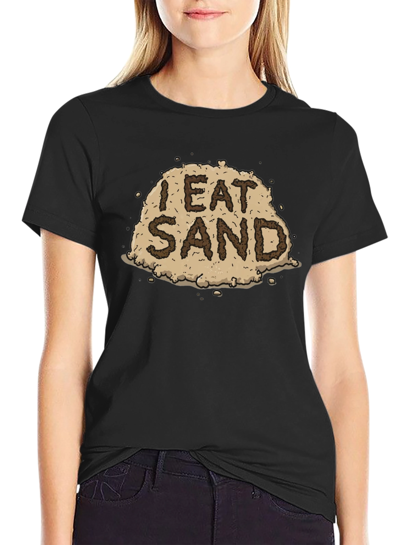 I Eat Sand Graphic Tee - Funny Novelty T-Shirt