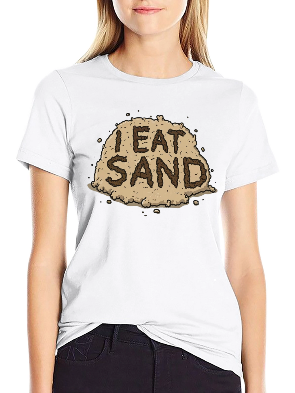 I Eat Sand Graphic Tee - Funny Novelty T-Shirt