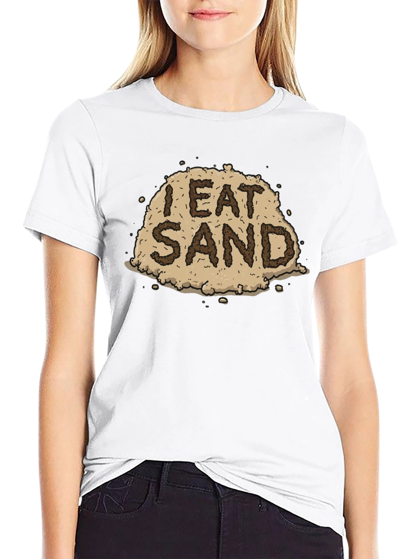 I Eat Sand Graphic Tee - Funny Novelty T-Shirt