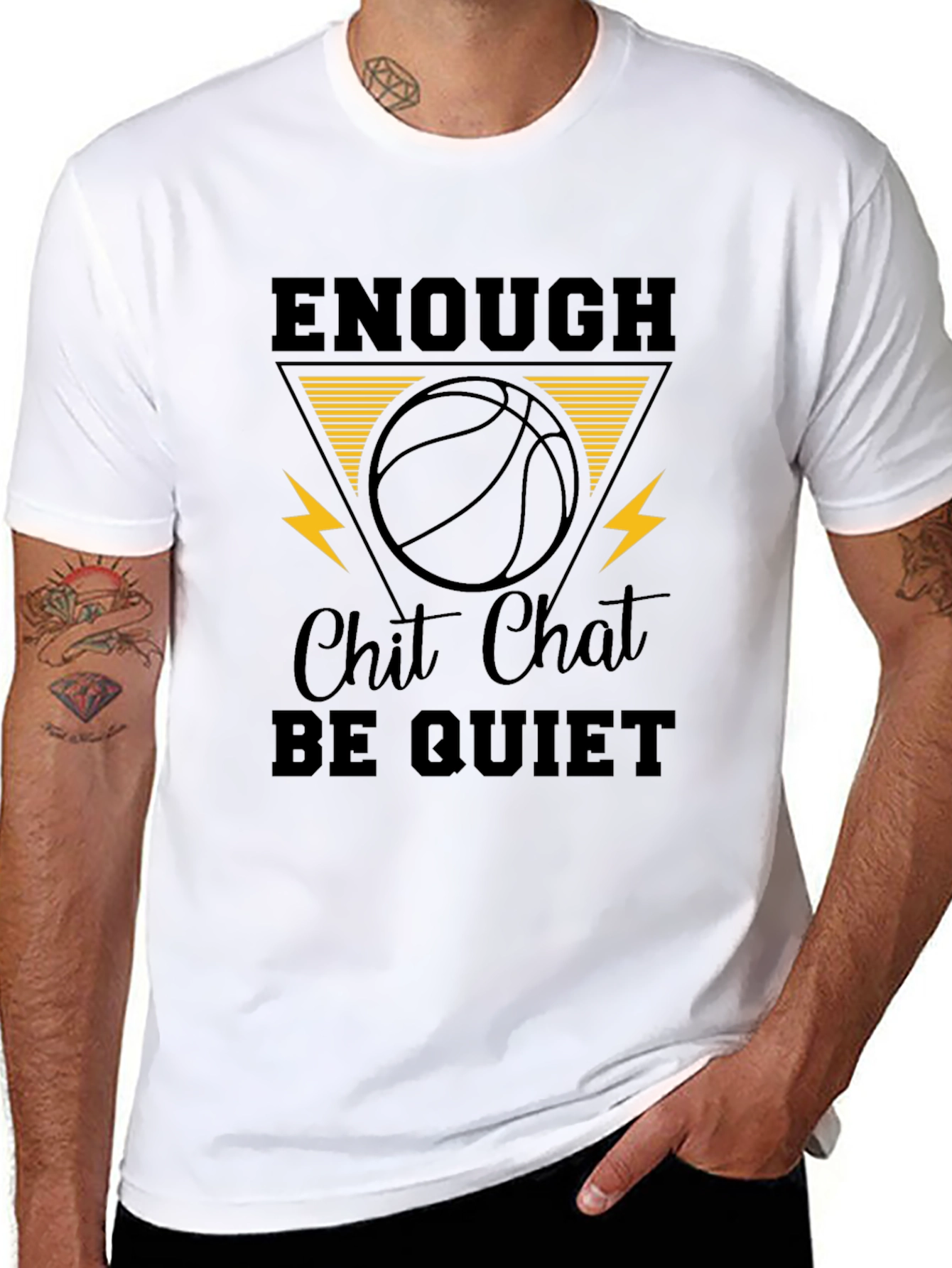 Enough Chit Chat Be Quiet Graphic T-Shirt