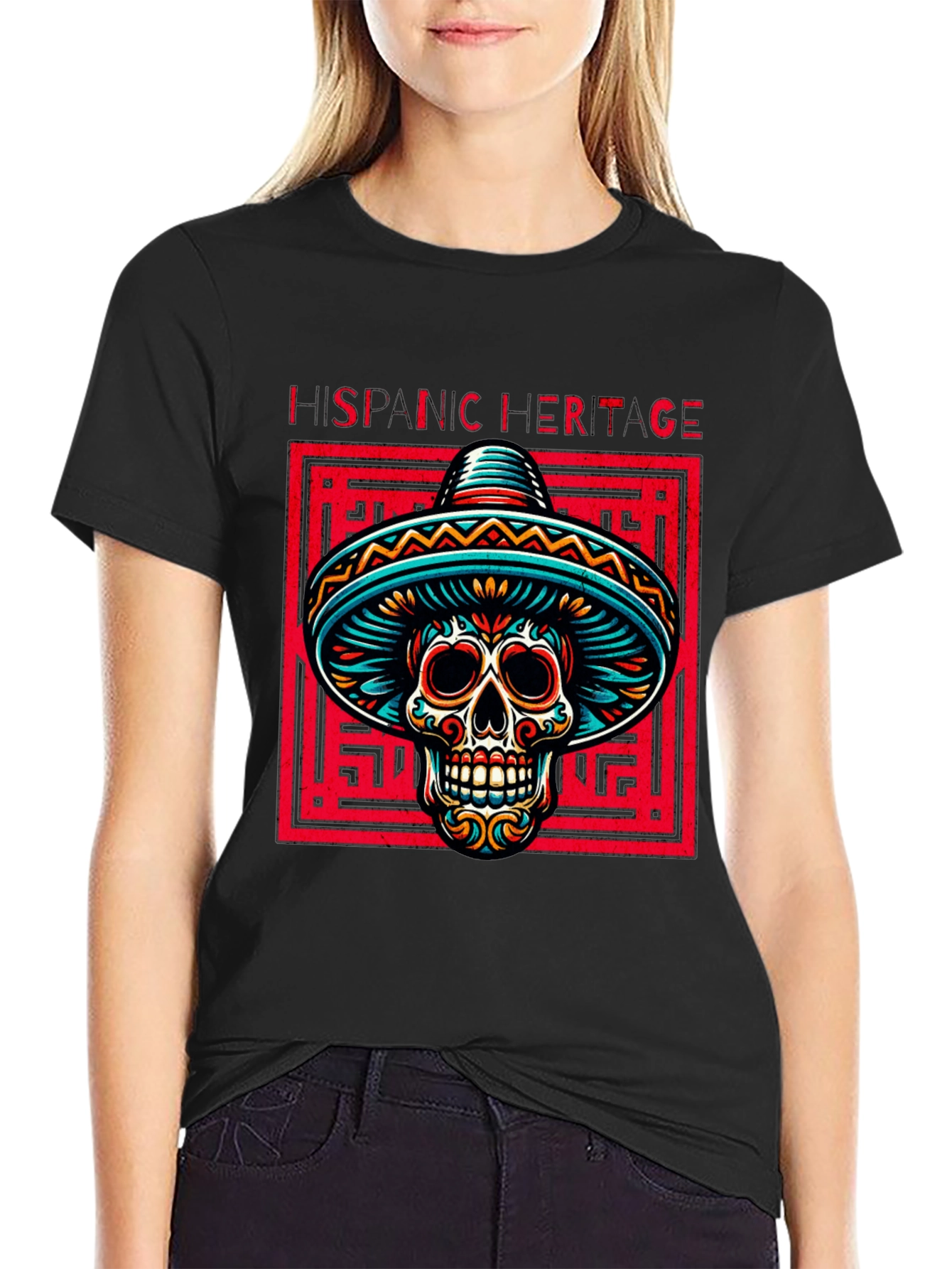 Hispanic Heritage Skull T-Shirt