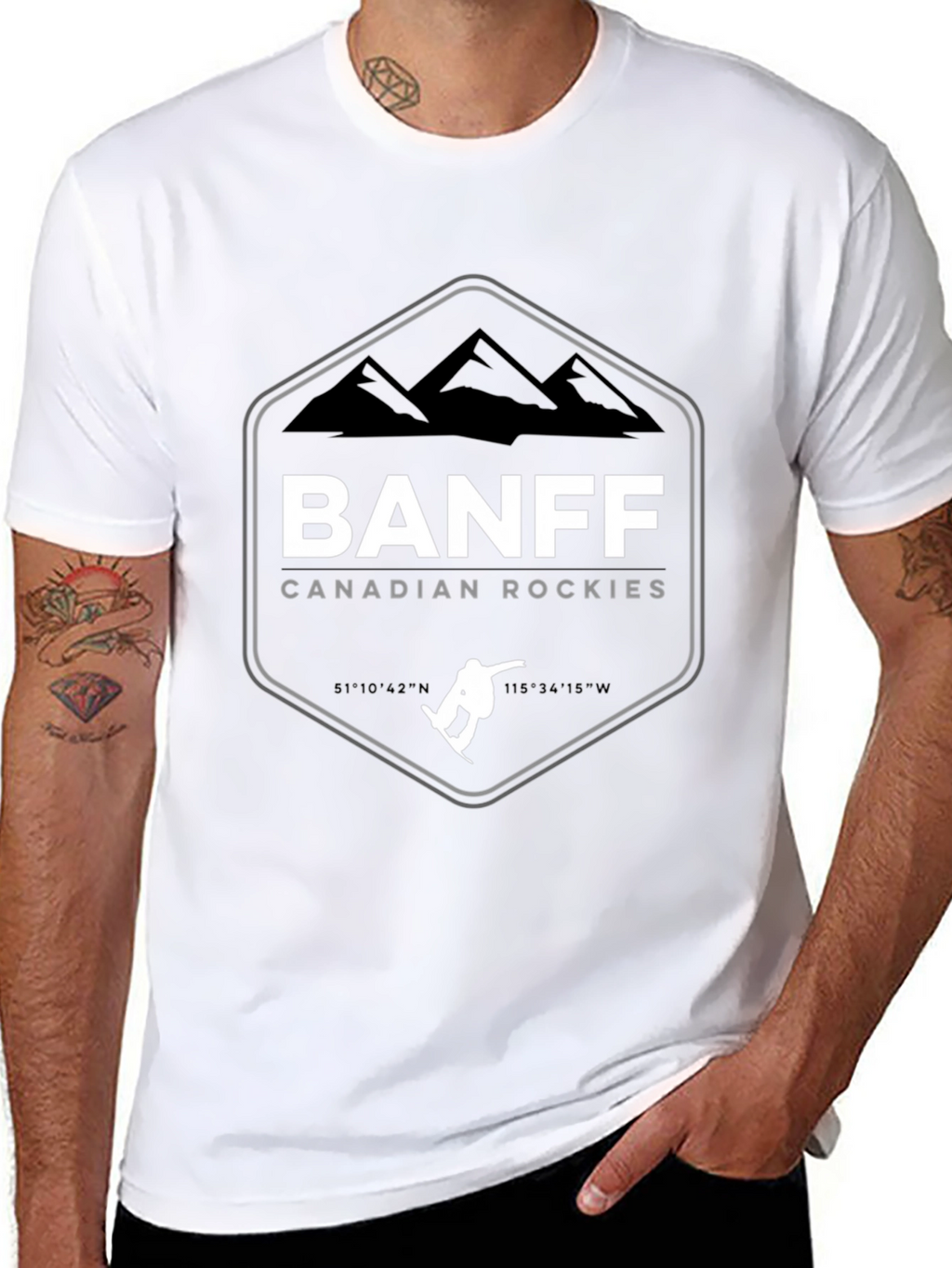 Banff Canadian Rockies Black T-Shirt