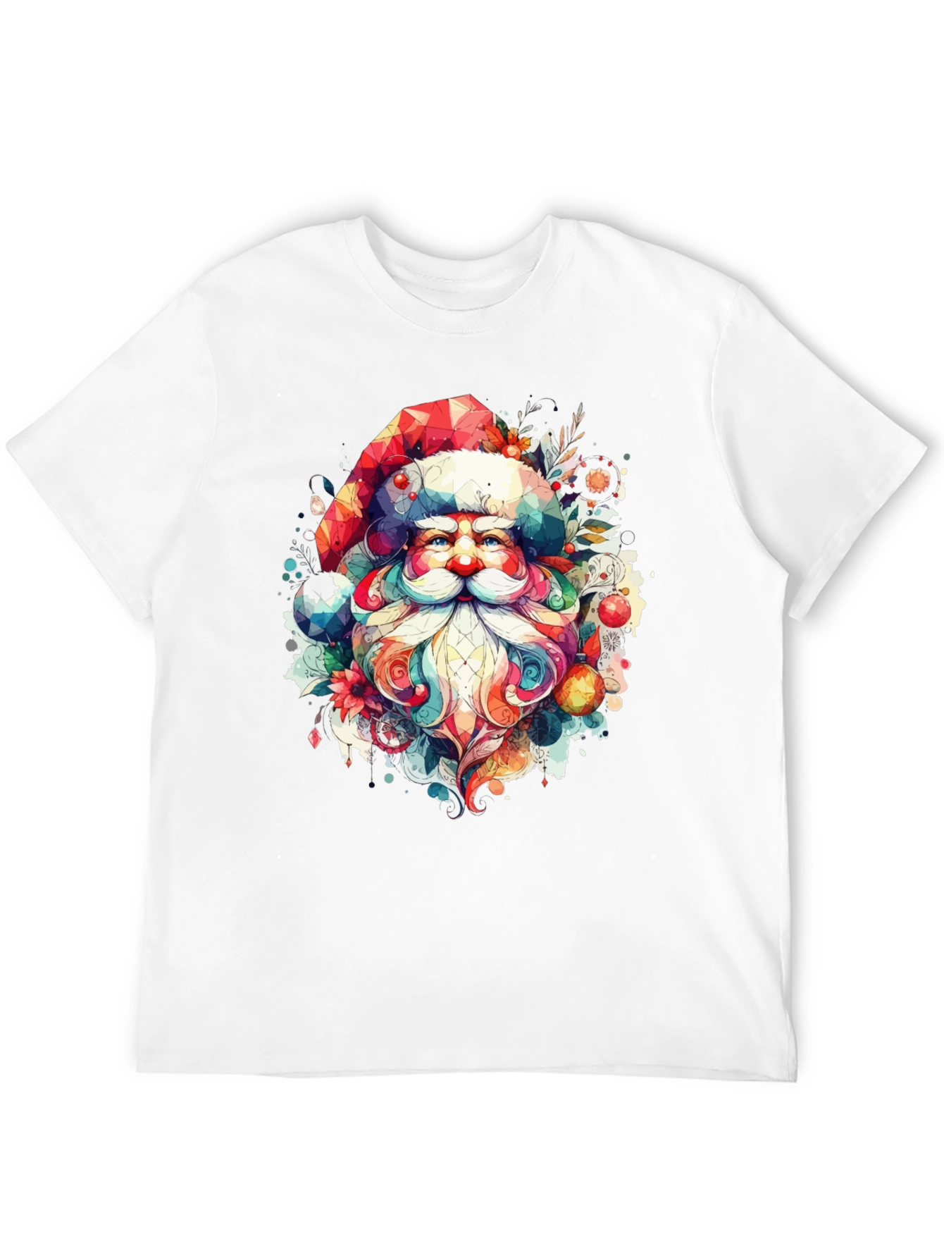 Festive Santa Graphic Tee - Holiday Cheer