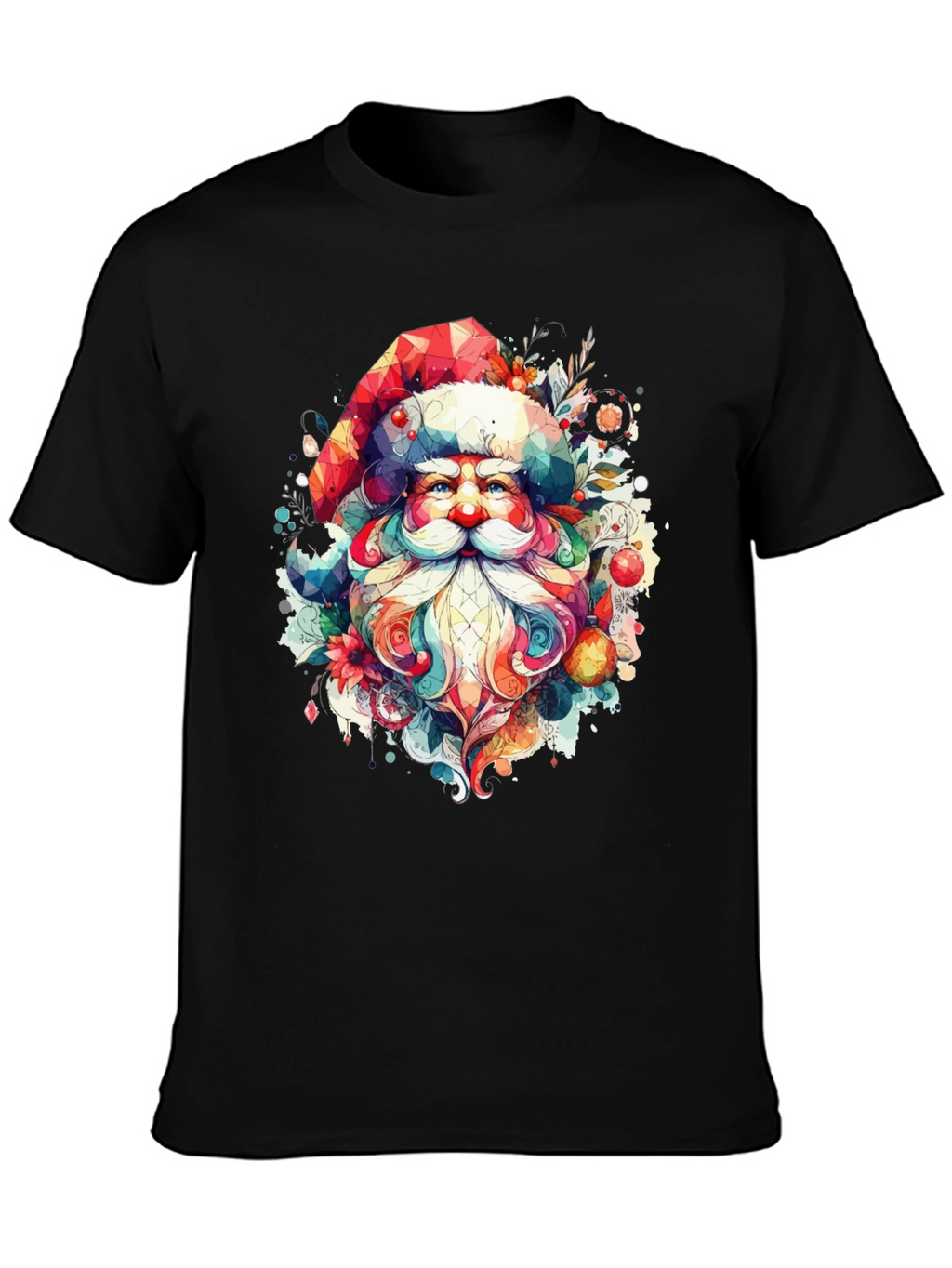 Festive Santa Graphic Tee - Holiday Cheer
