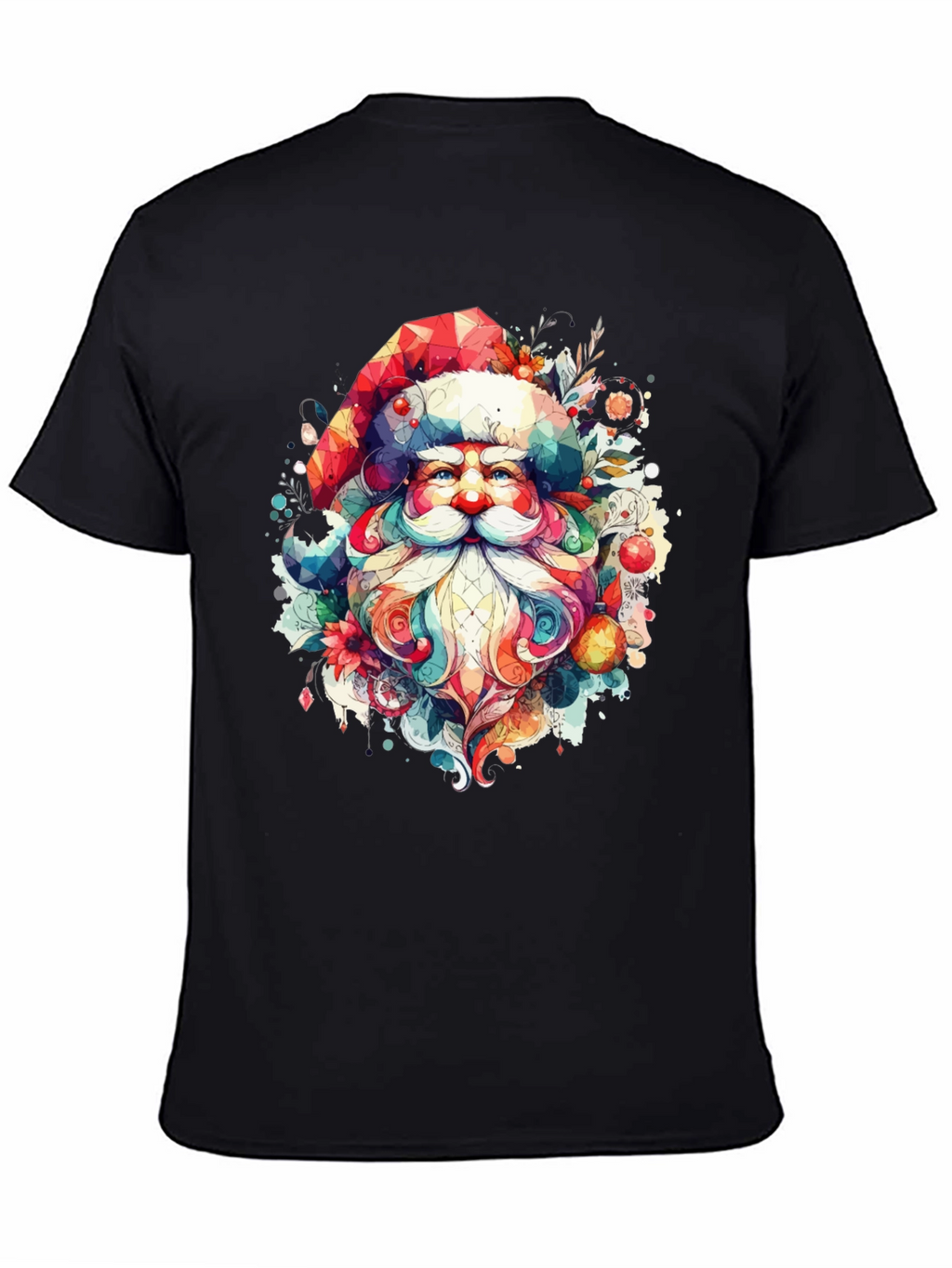 Festive Santa Graphic Tee - Holiday Cheer