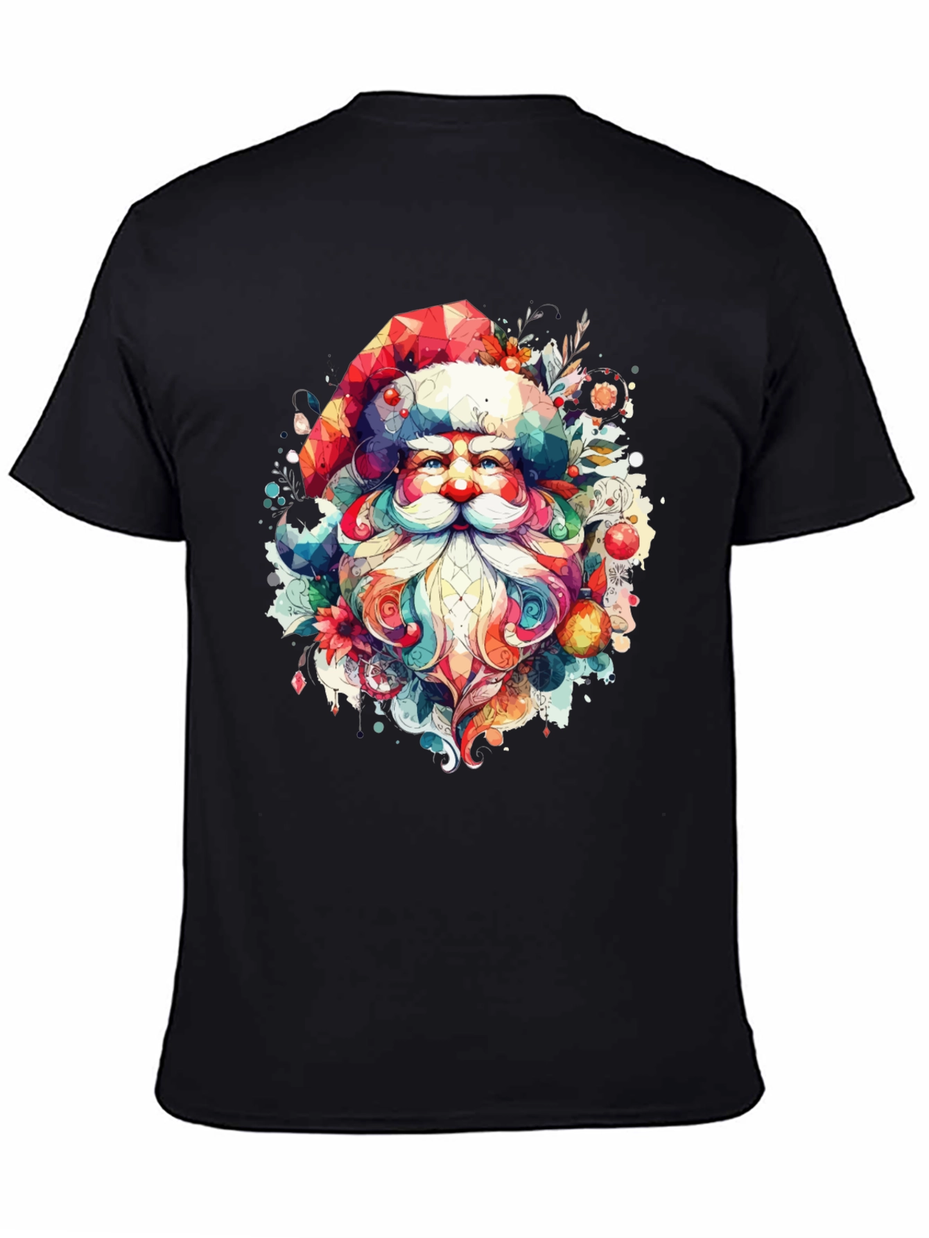 Festive Santa Graphic Tee - Holiday Cheer
