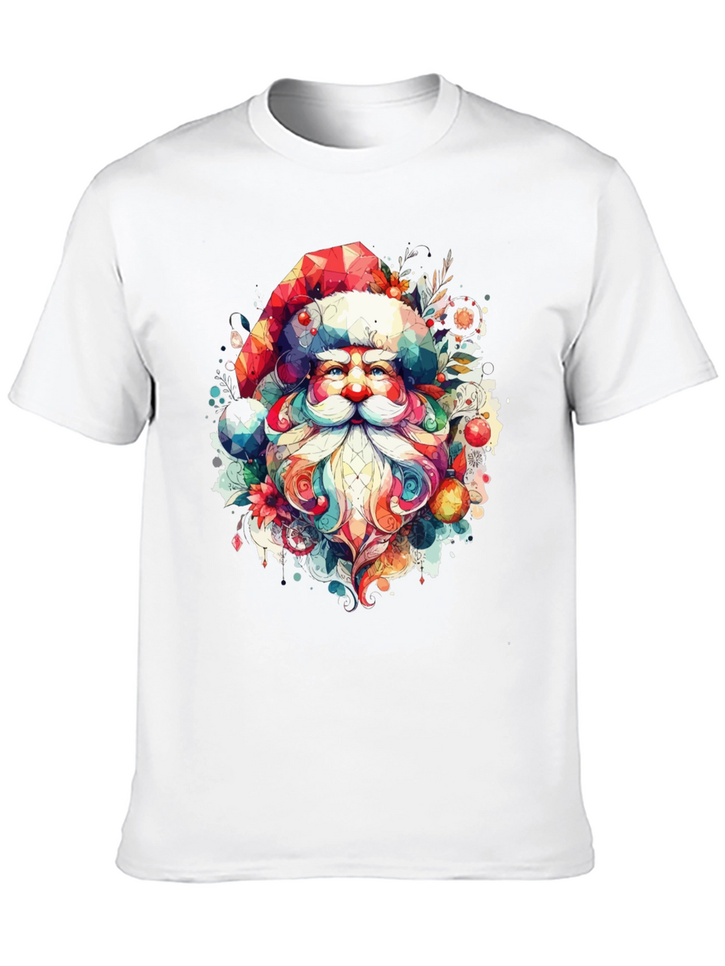 Festive Santa Graphic Tee - Holiday Cheer