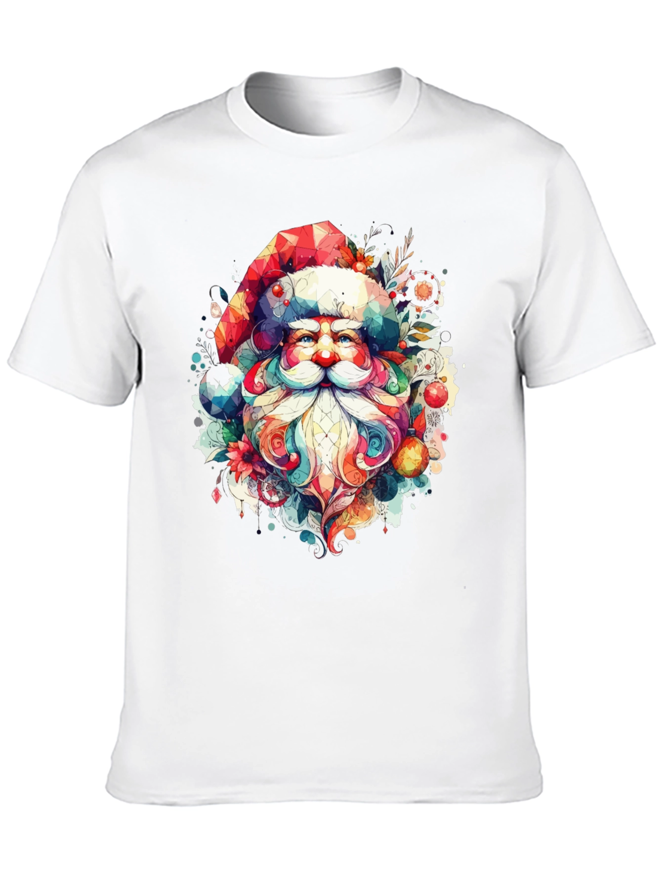 Festive Santa Graphic Tee - Holiday Cheer