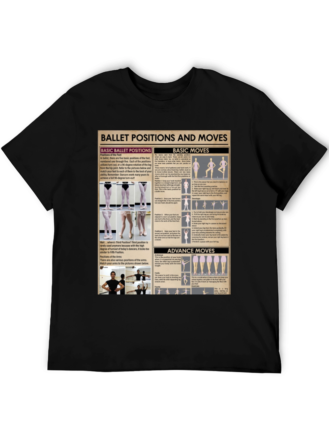 Ballet Positions Graphic Tee