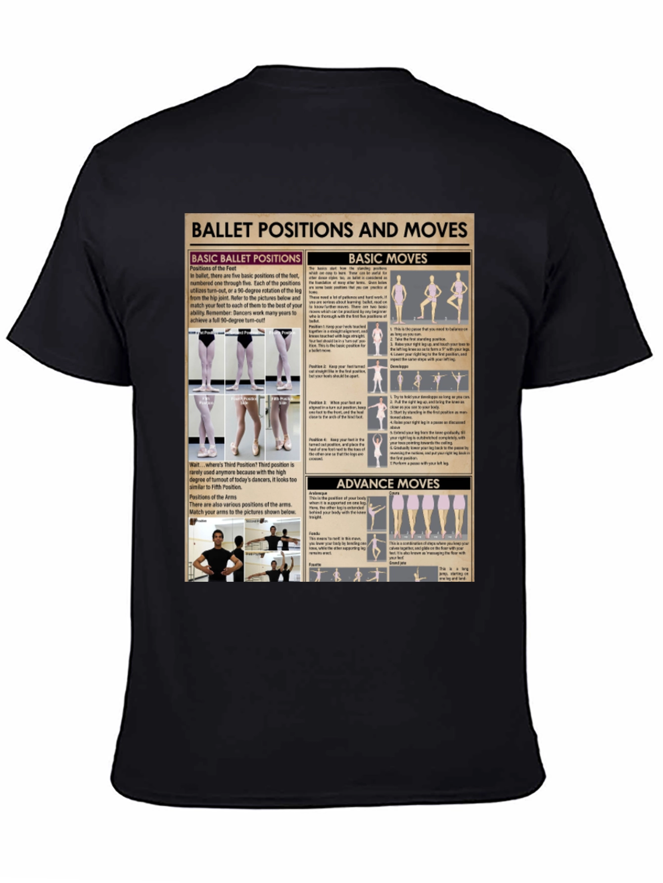 Ballet Positions Graphic Tee