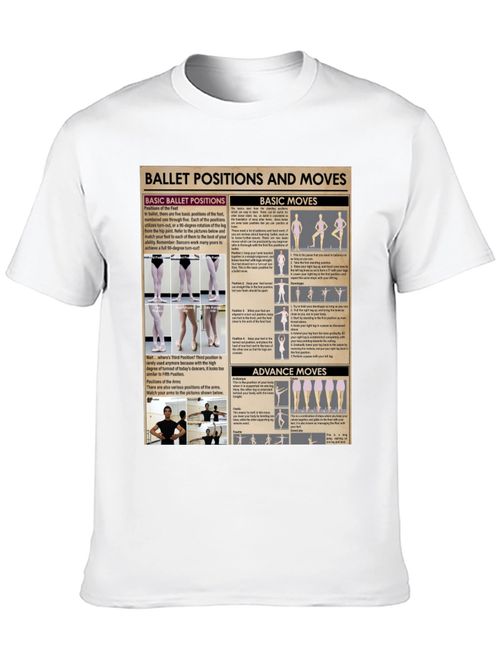 Ballet Positions Graphic Tee