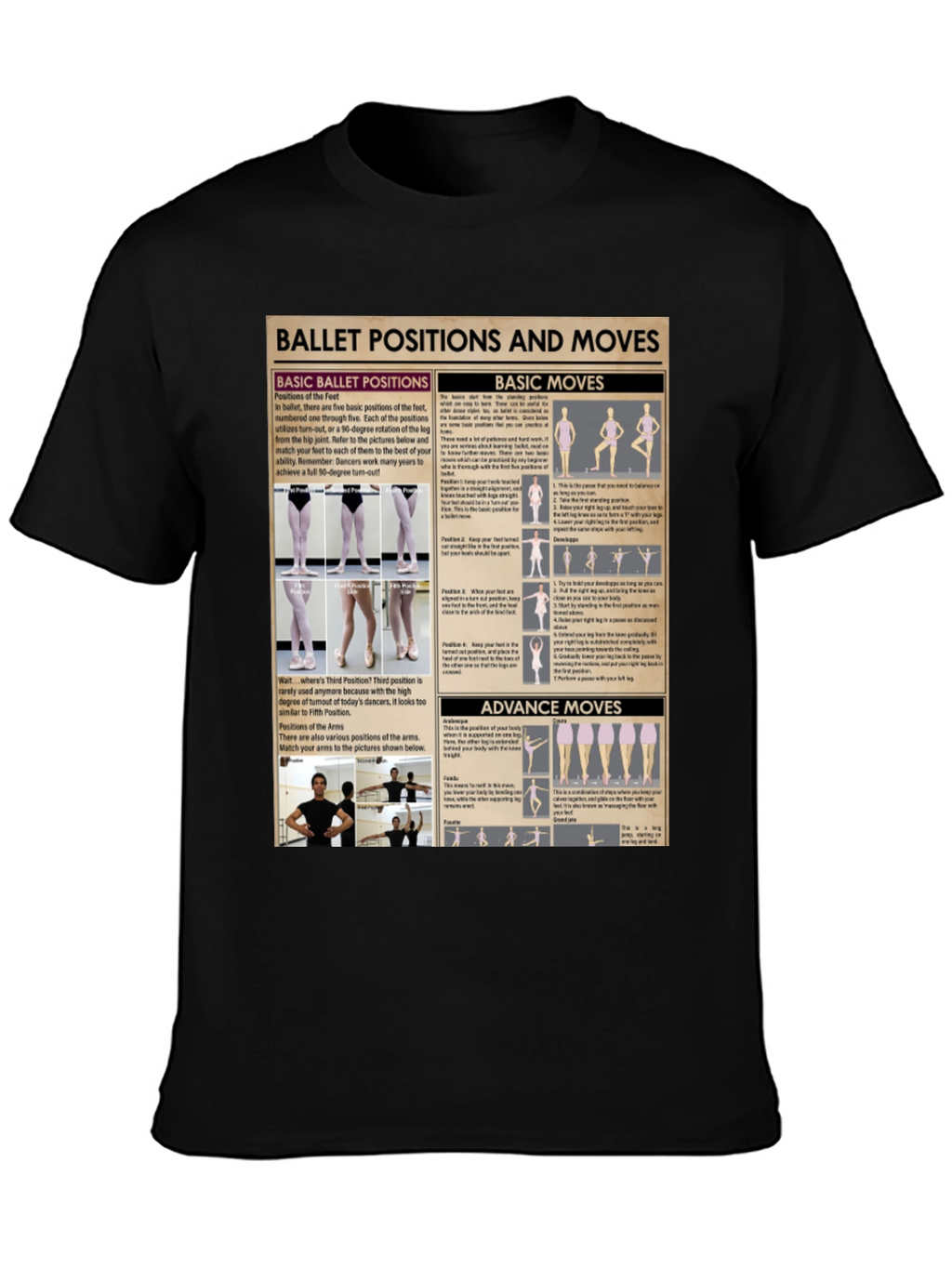Ballet Positions Graphic Tee