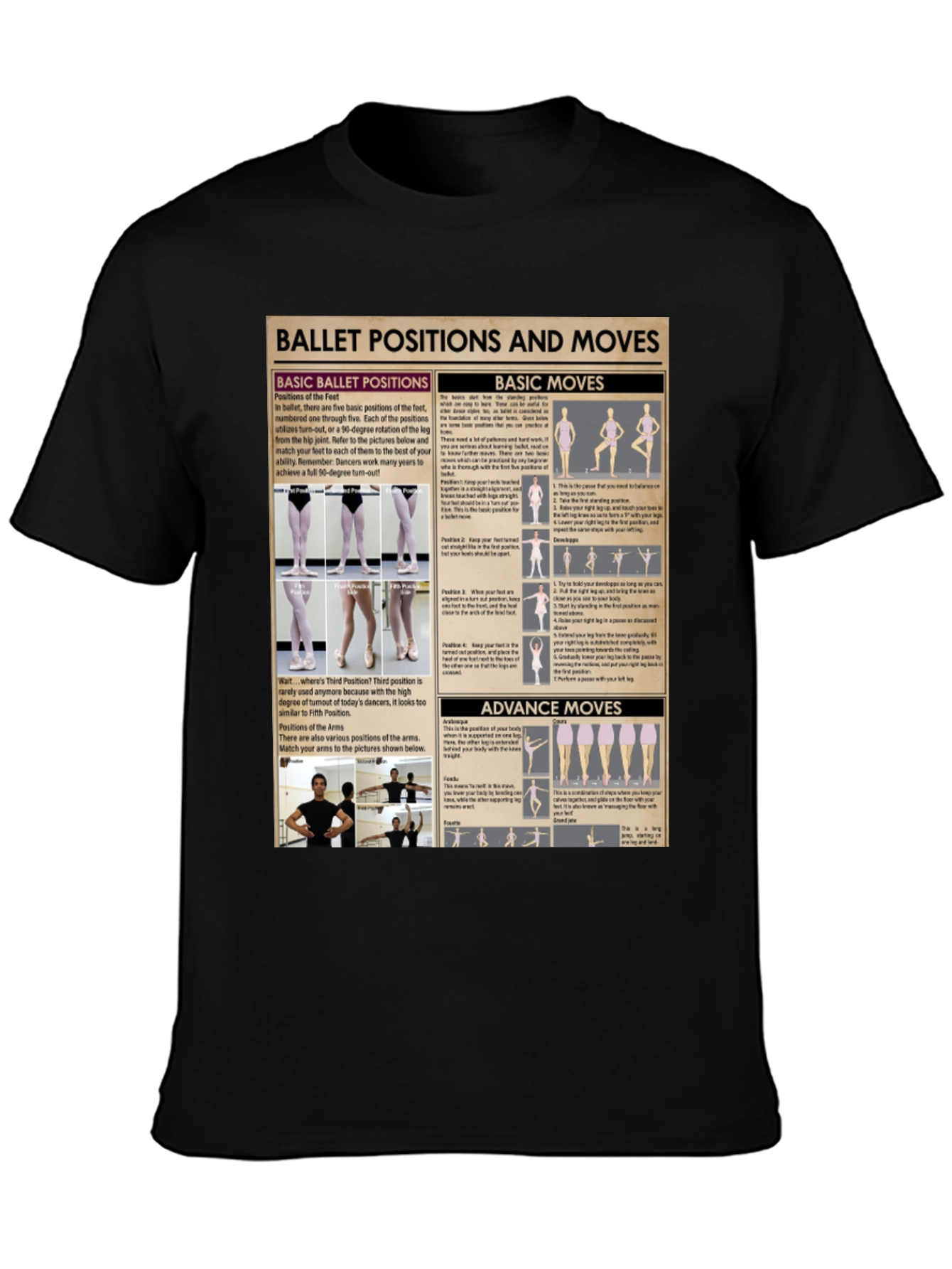 Ballet Positions Graphic Tee