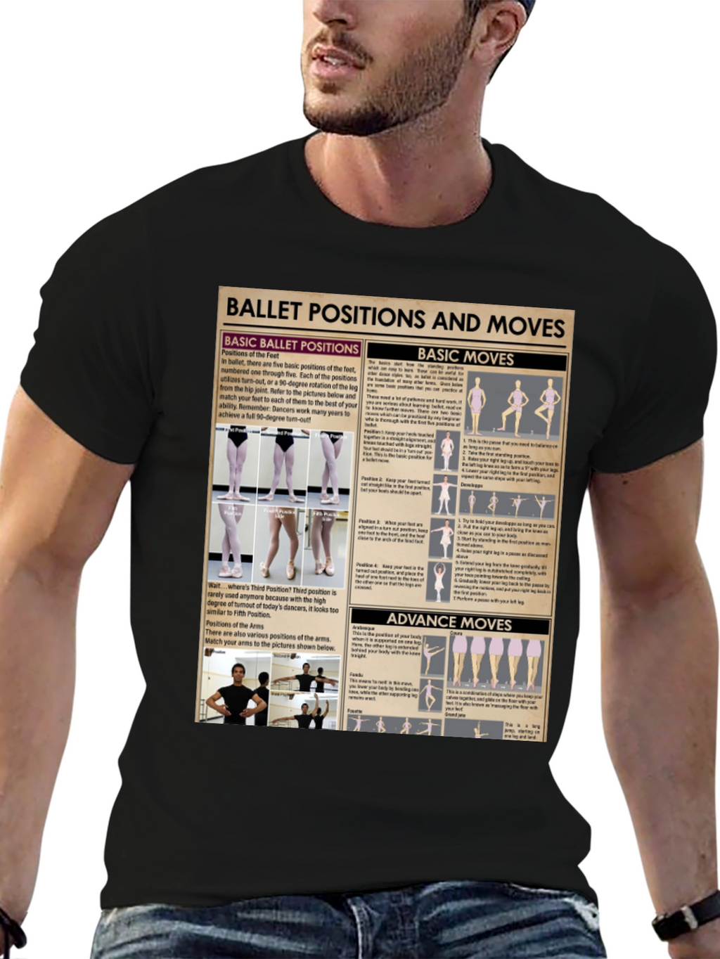 Ballet Positions Graphic Tee