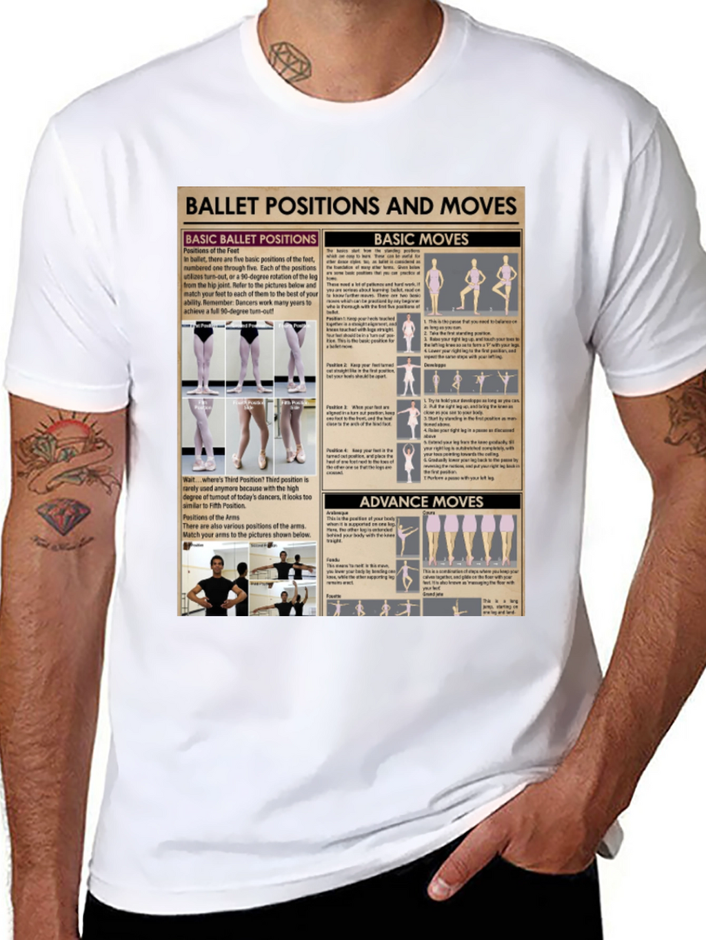 Ballet Positions Graphic Tee