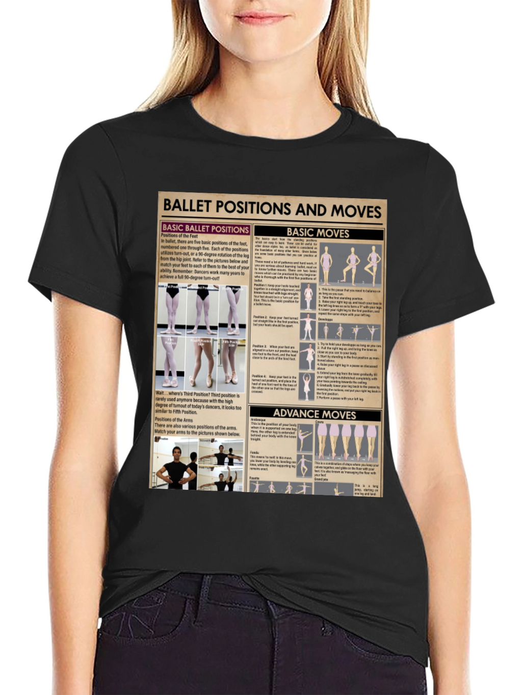 Ballet Positions Graphic Tee