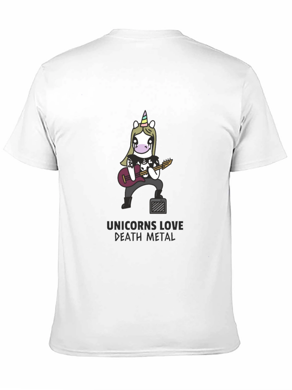 Unicorns Love Death Metal Black T-Shirt