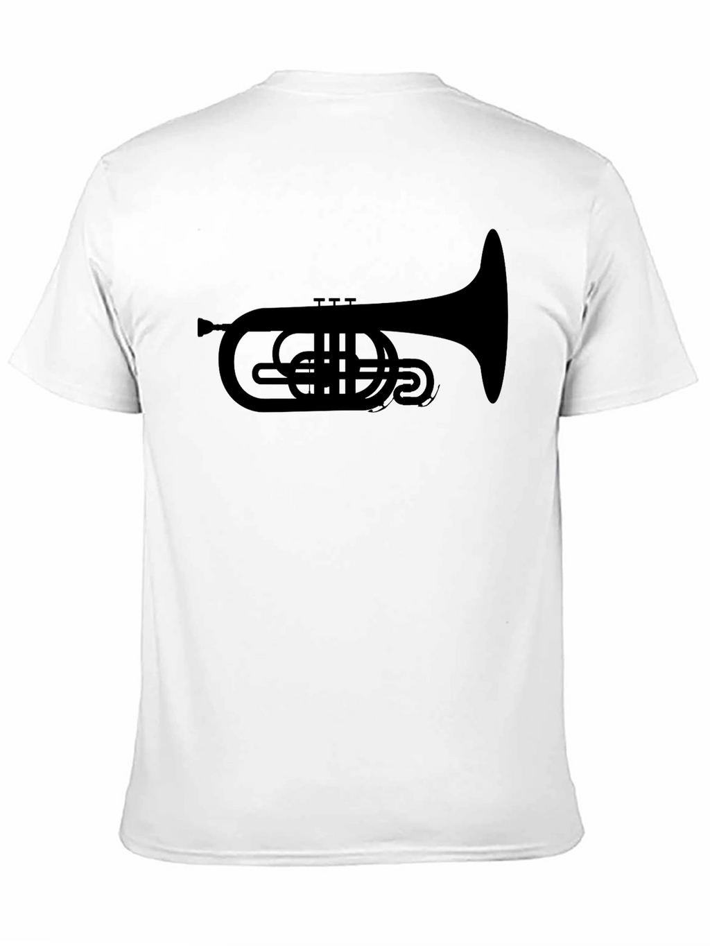 Black Trumpet Graphic Tee - Musical Instrument T-Shirt