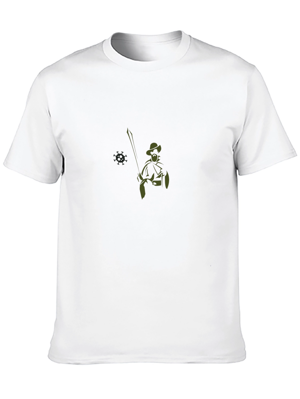 Black T-Shirt with Warrior Graphic Print