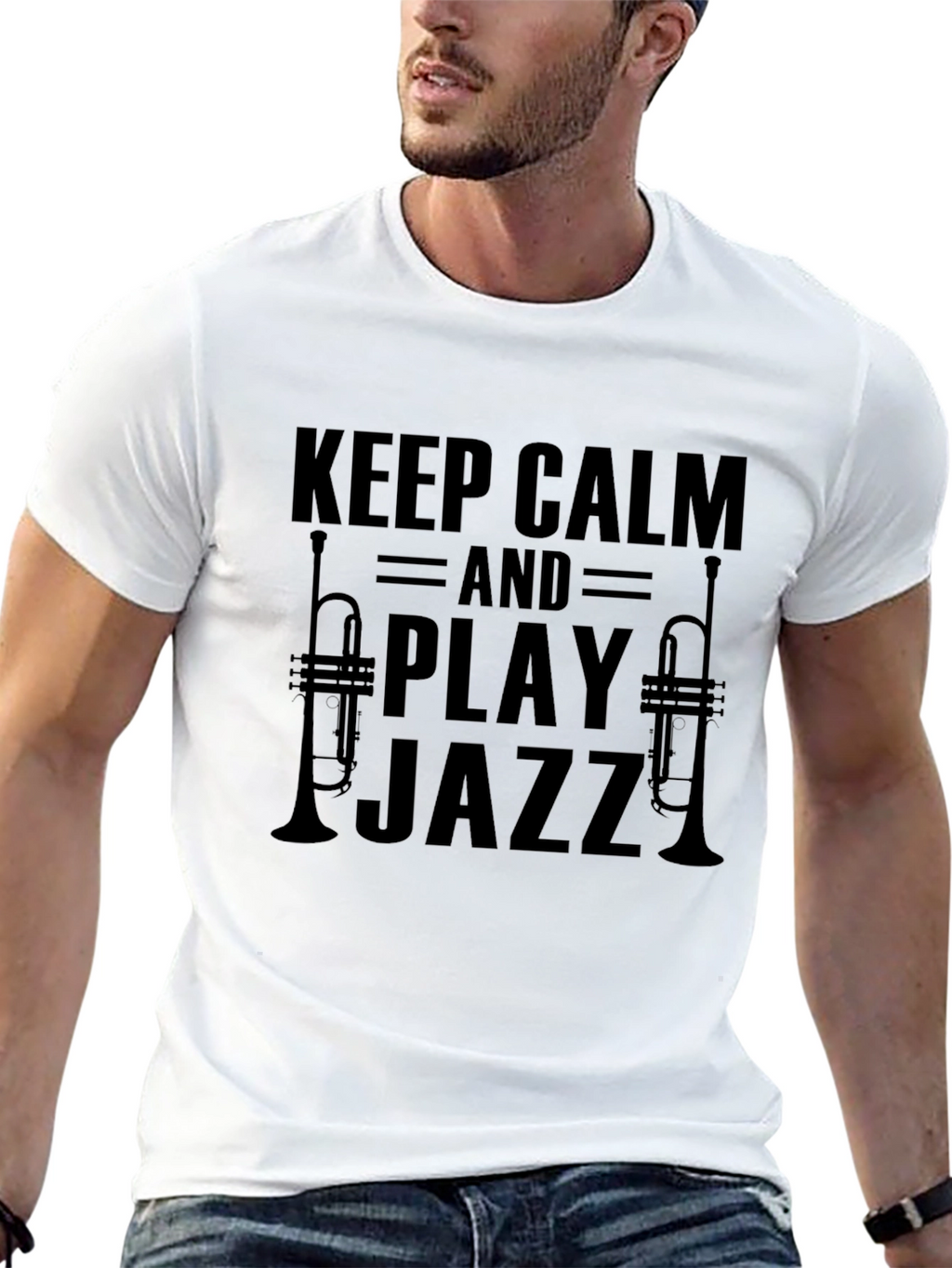 Keep Calm and Play Jazz T-Shirt Black