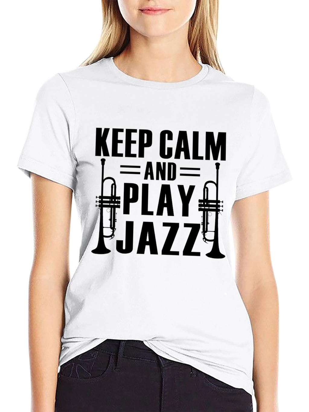 Keep Calm and Play Jazz T-Shirt Black