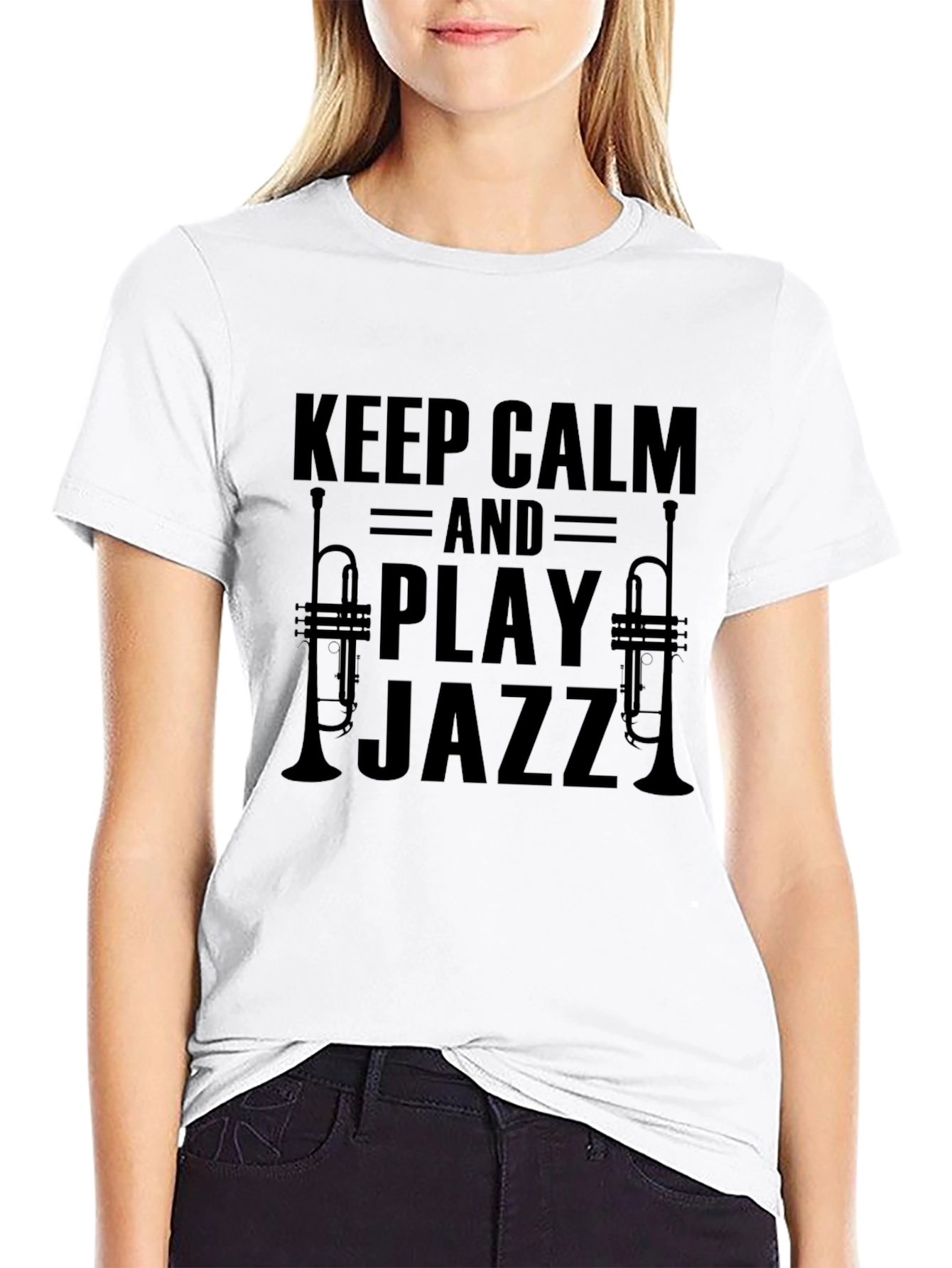 Keep Calm and Play Jazz T-Shirt Black