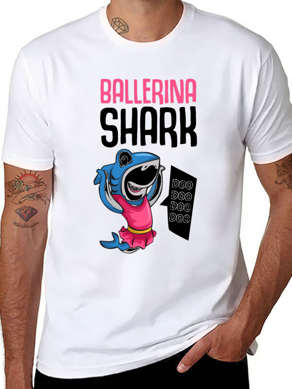 Ballerina Shark Black T-Shirt