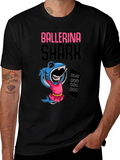 Ballerina Shark Black T-Shirt
