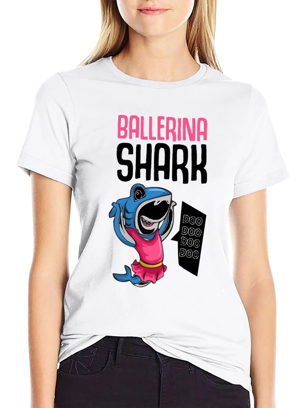 Ballerina Shark Black T-Shirt