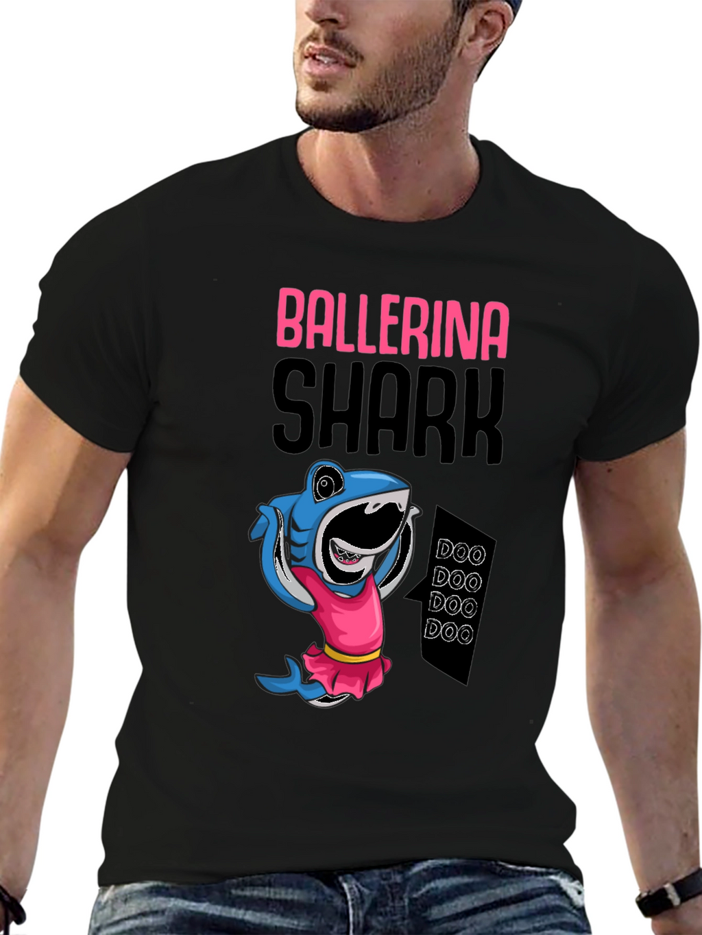 Ballerina Shark Black T-Shirt
