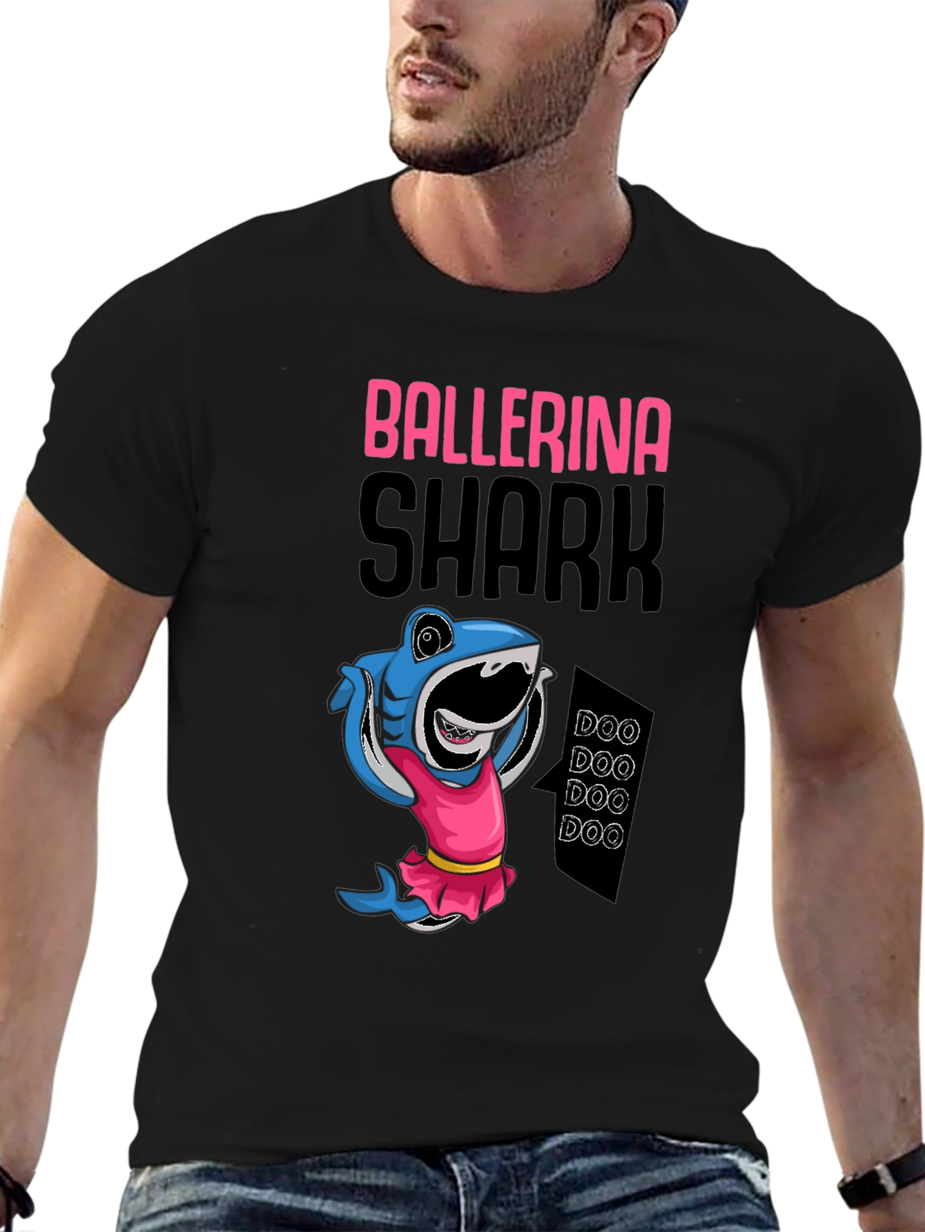 Ballerina Shark Black T-Shirt