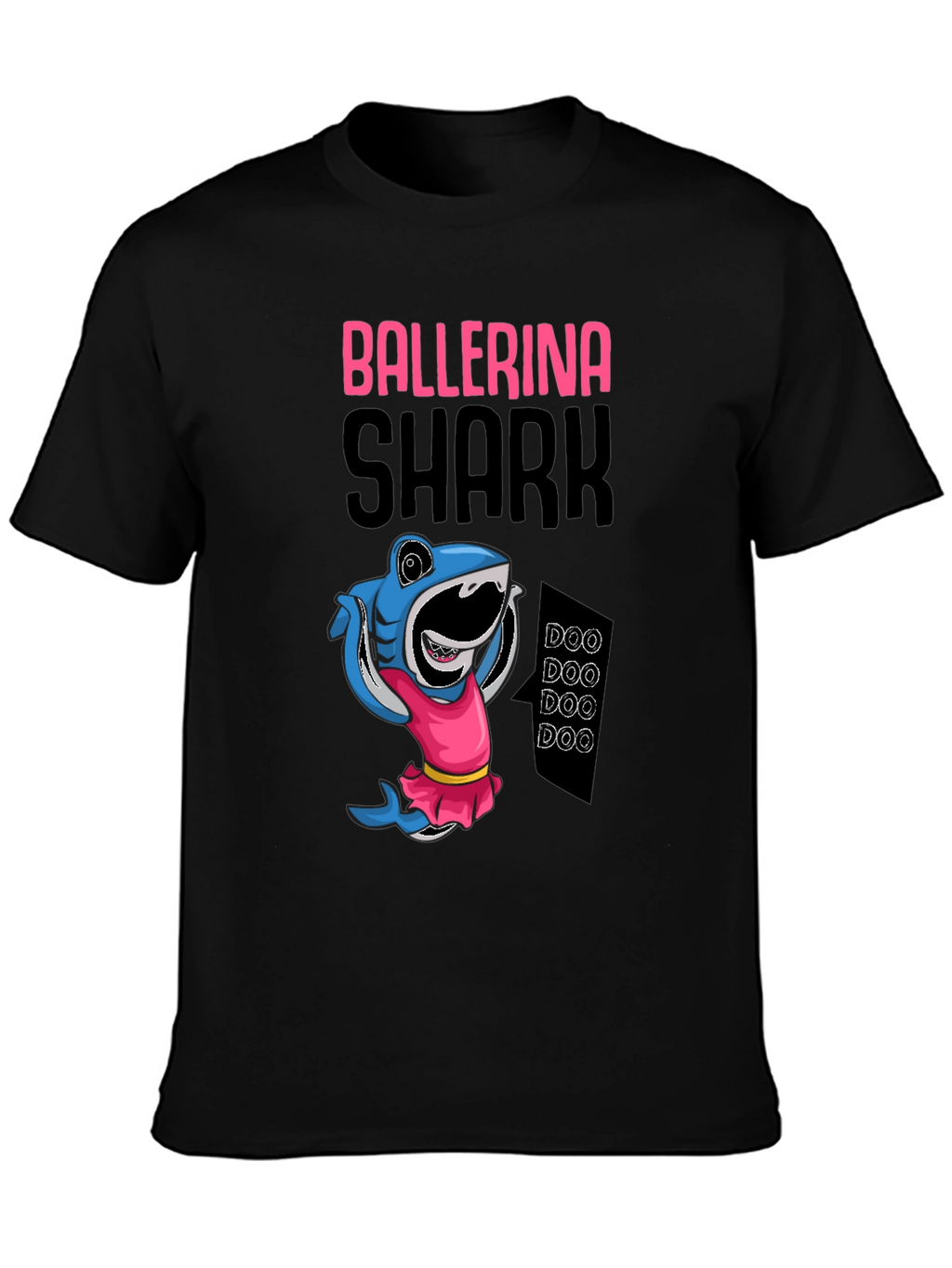 Ballerina Shark Black T-Shirt