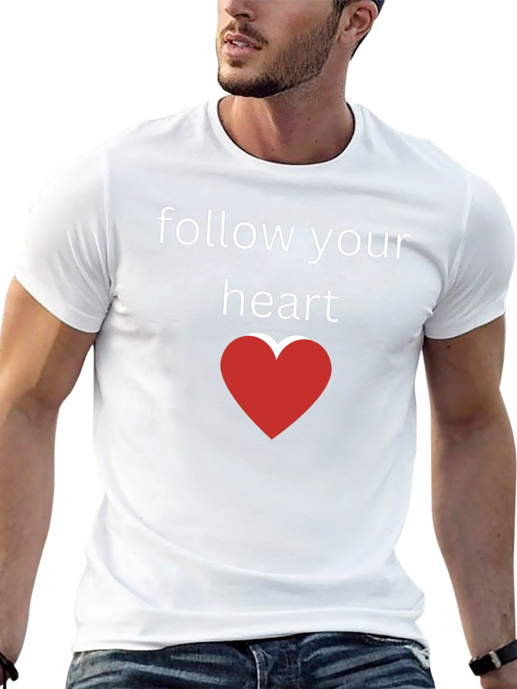 Follow Your Heart Graphic Tee - Black