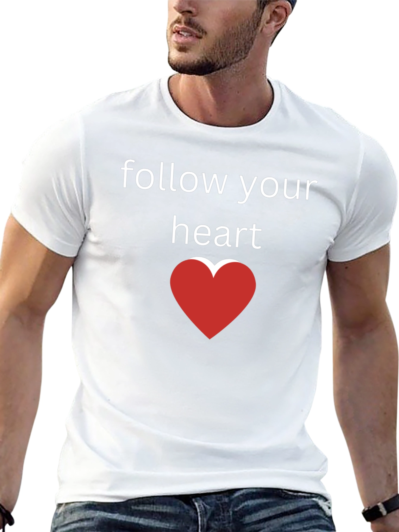 Follow Your Heart Graphic Tee - Black