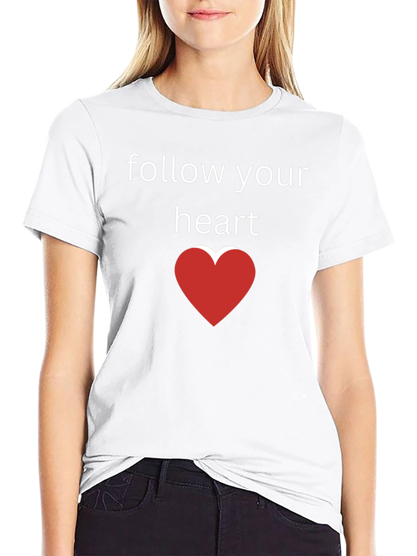 Follow Your Heart Graphic Tee - Black