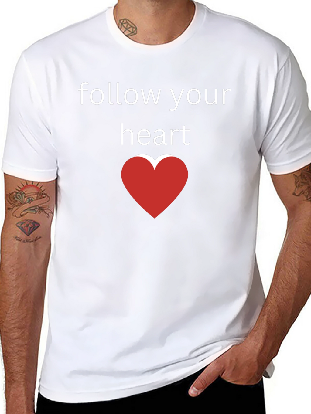 Follow Your Heart Graphic Tee - Black