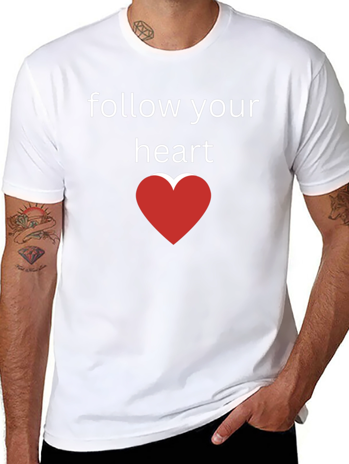 Follow Your Heart Graphic Tee - Black