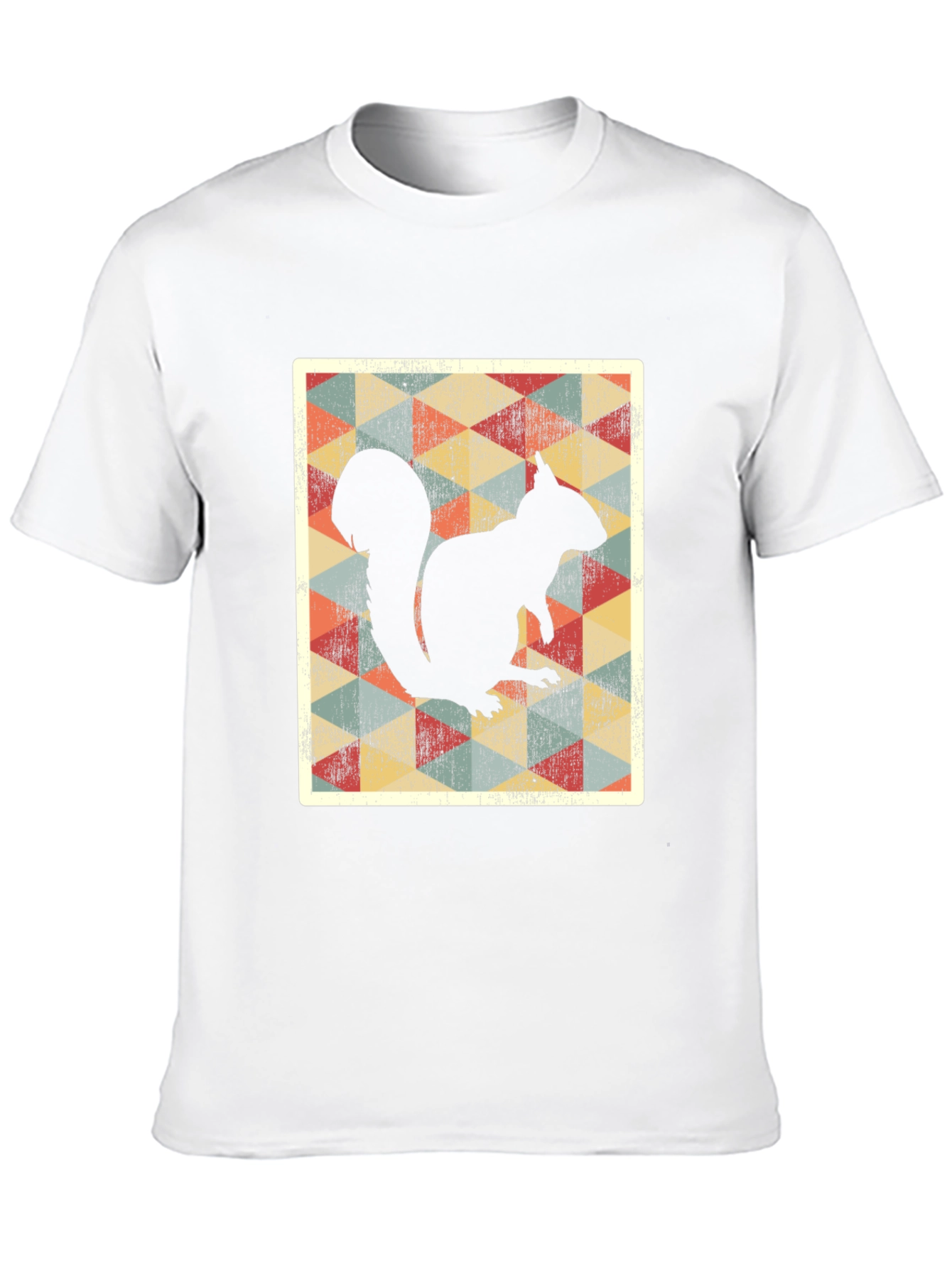 Retro Squirrel Graphic Tee - Black Cotton T-Shirt