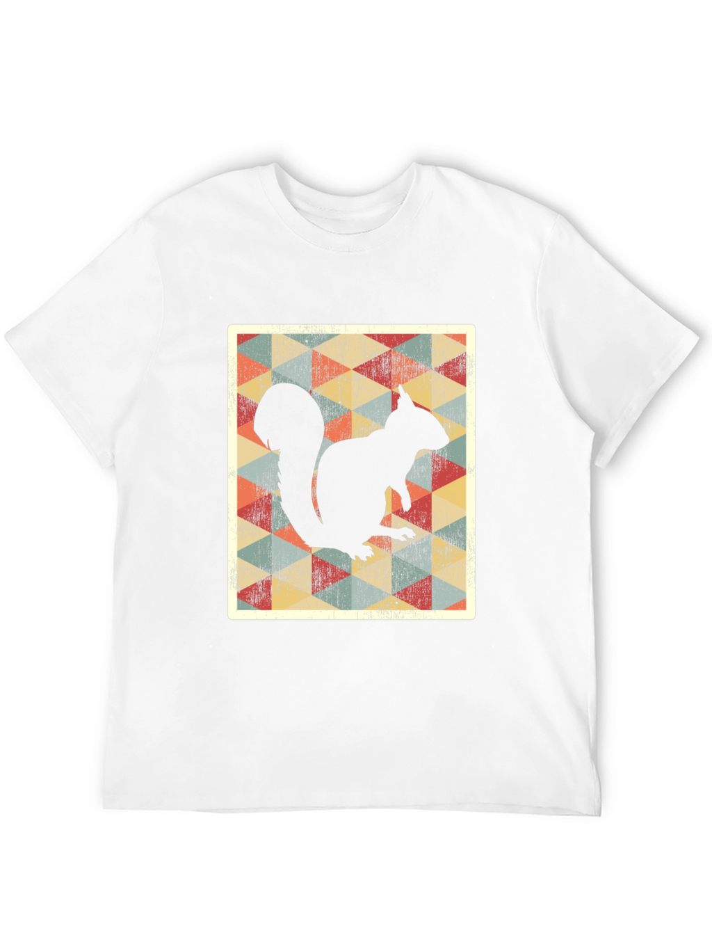 Retro Squirrel Graphic Tee - Black Cotton T-Shirt