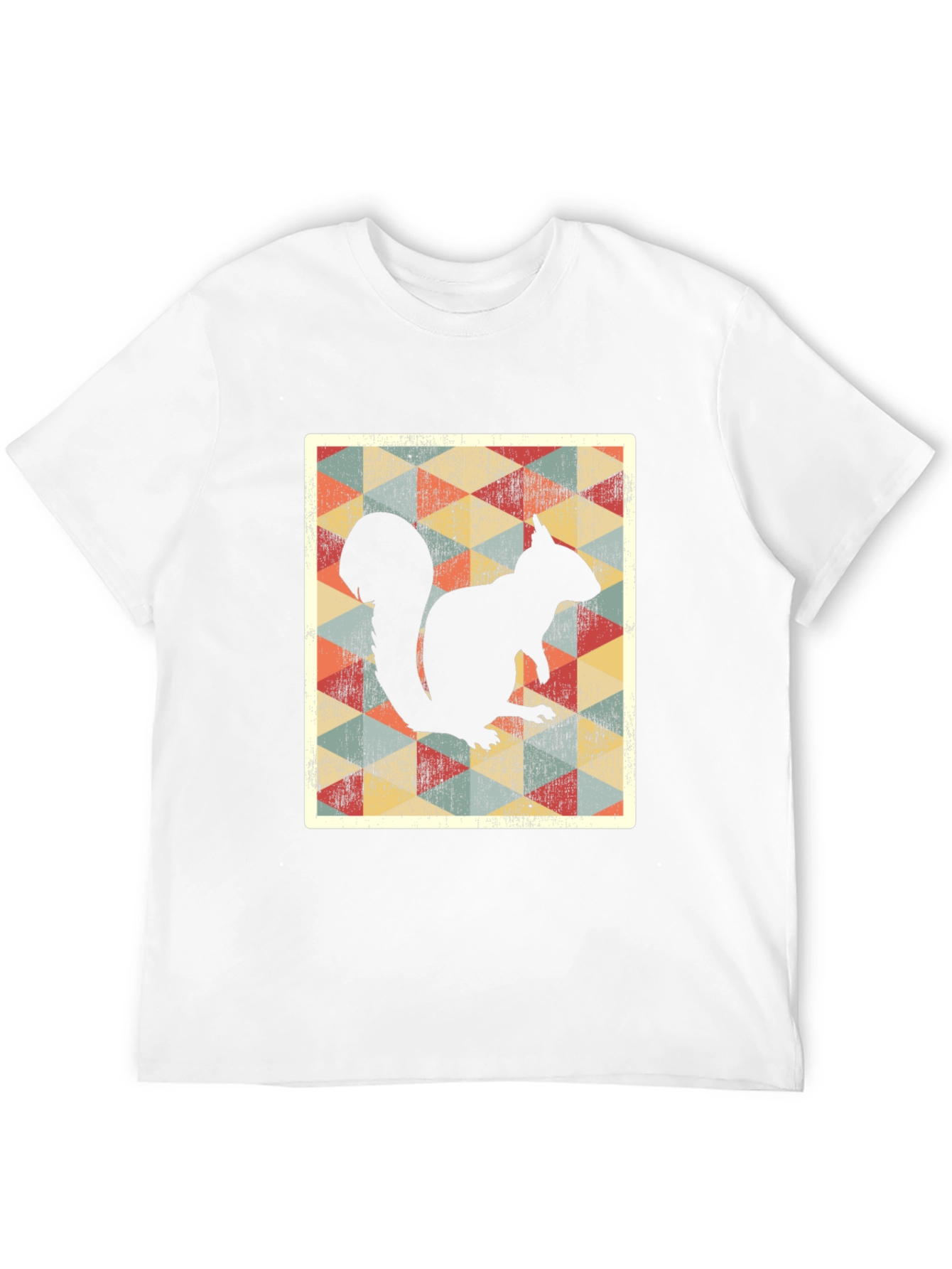 Retro Squirrel Graphic Tee - Black Cotton T-Shirt