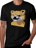 Pixel Doge Head T-Shirt - Fun Shiba Inu Tee