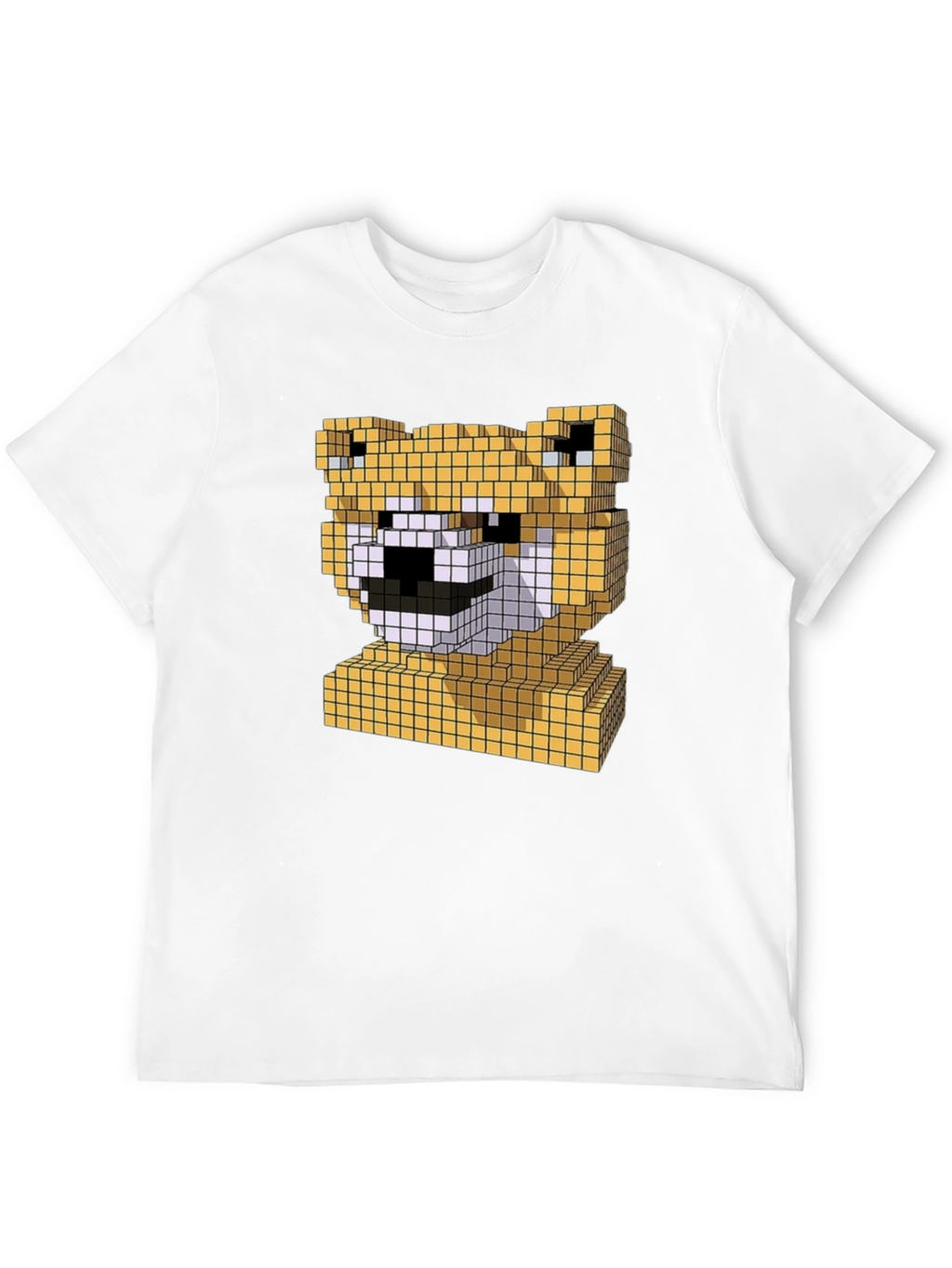 Pixel Doge Head T-Shirt - Fun Shiba Inu Tee