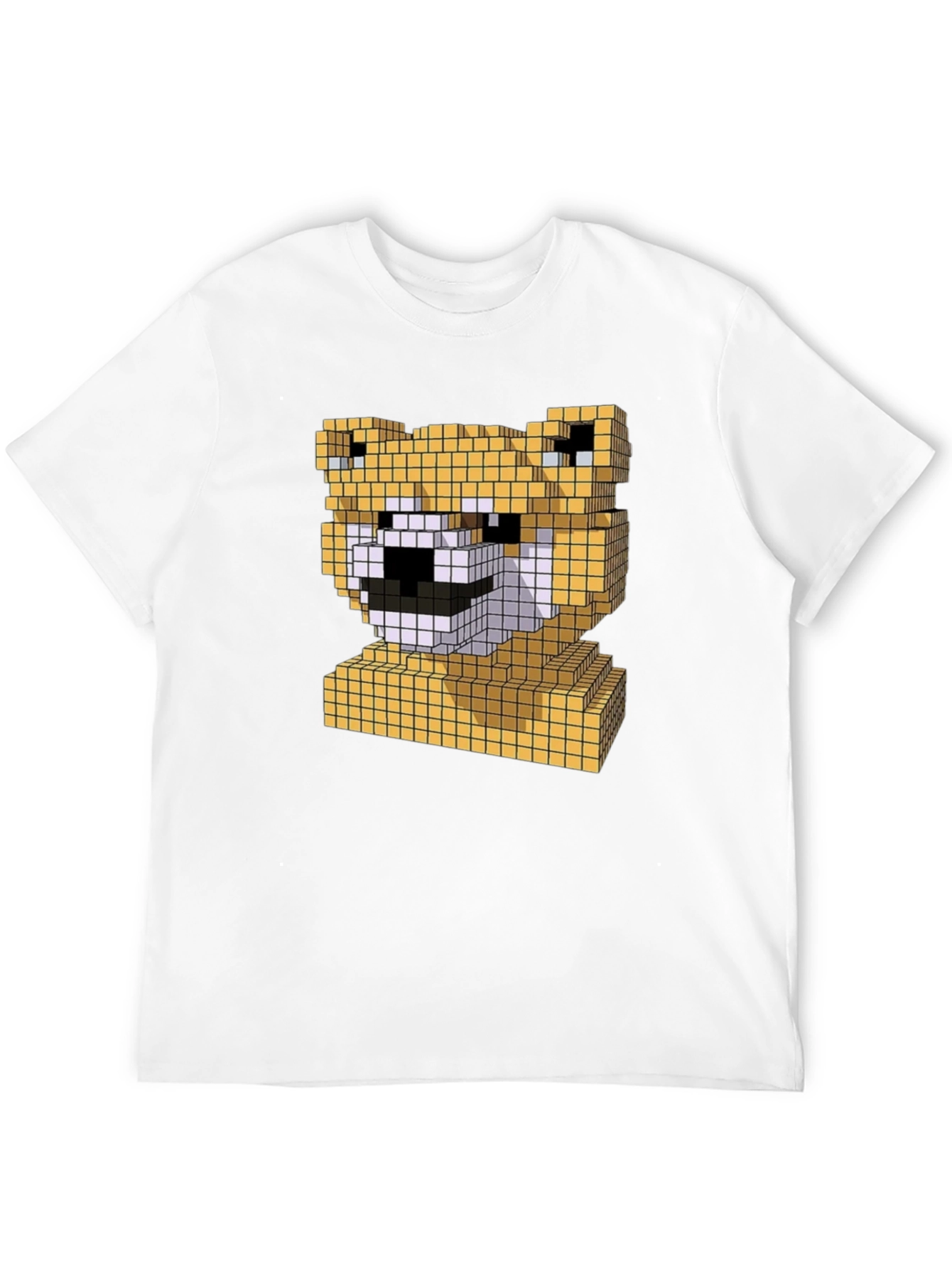 Pixel Doge Head T-Shirt - Fun Shiba Inu Tee