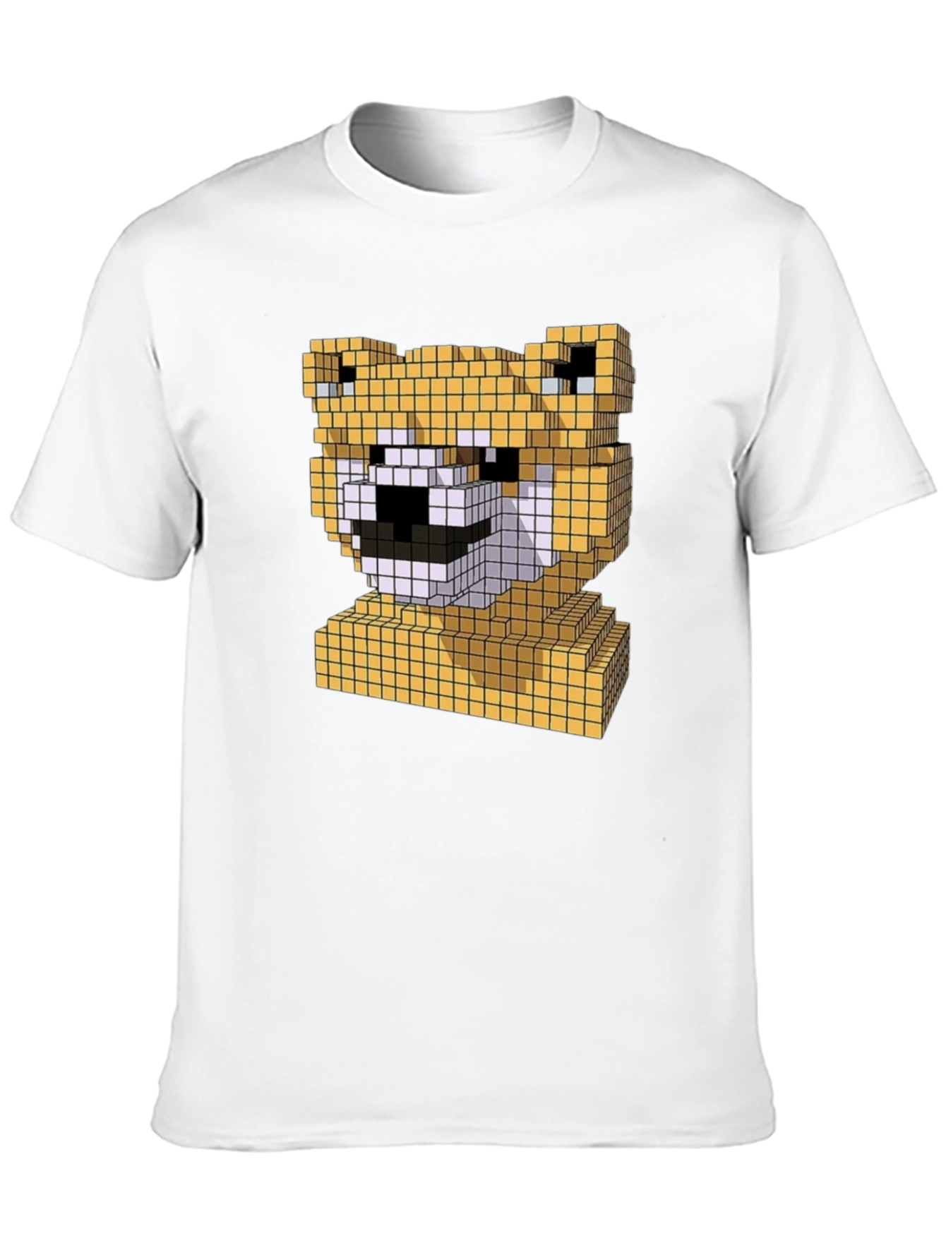 Pixel Doge Head T-Shirt - Fun Shiba Inu Tee