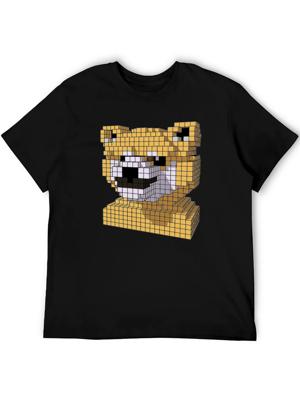 Pixel Doge Head T-Shirt - Fun Shiba Inu Tee