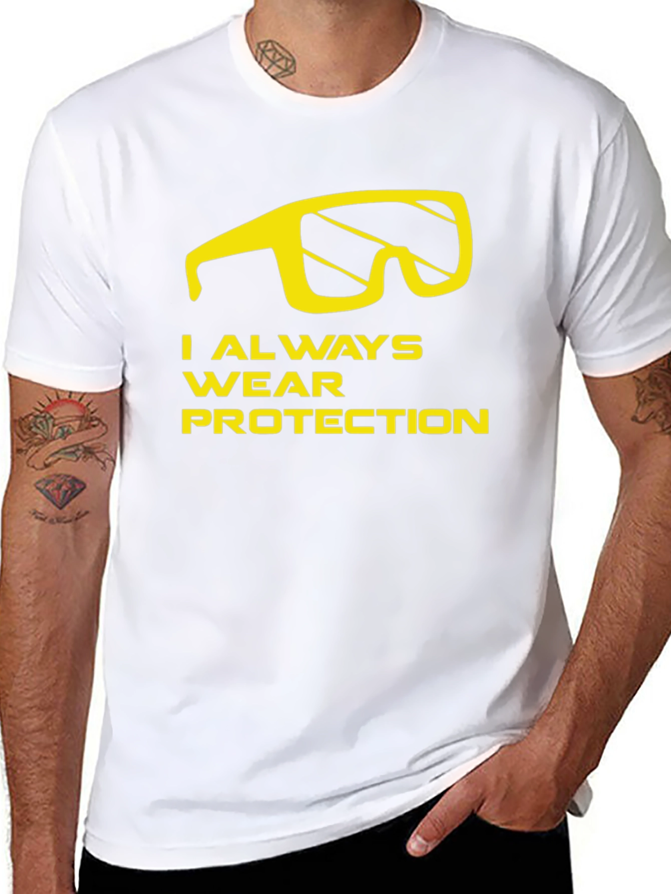 I Always Wear Protection T-Shirt - Funny Graphic Tee