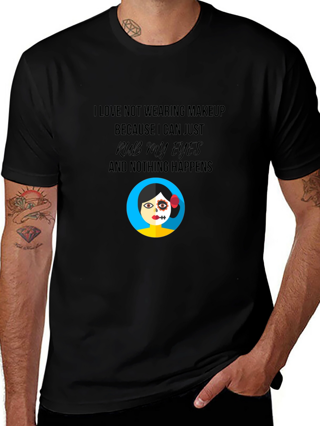 Funny No Makeup Graphic T-Shirt