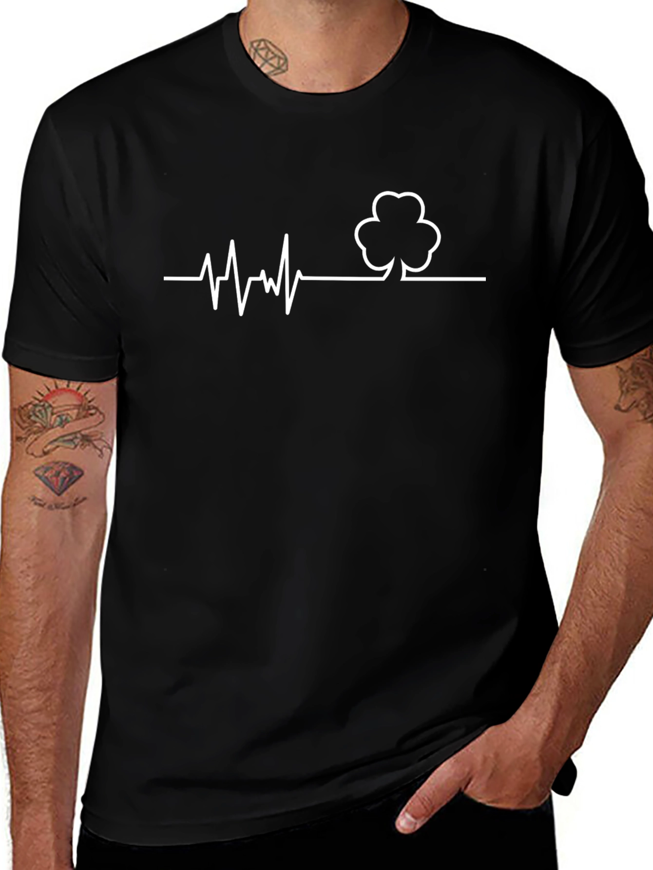 Shamrock Heartbeat T-Shirt - St. Patricks Day