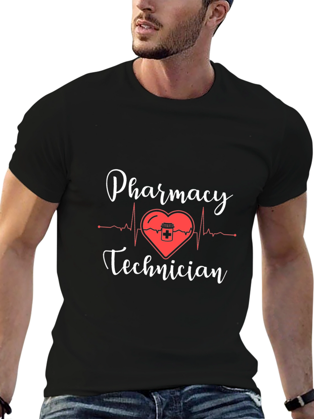 Pharmacy Technician Heartbeat T-Shirt